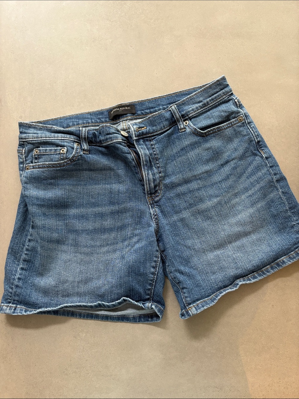Banana Republic Washed Blue Denim Jean Shorts